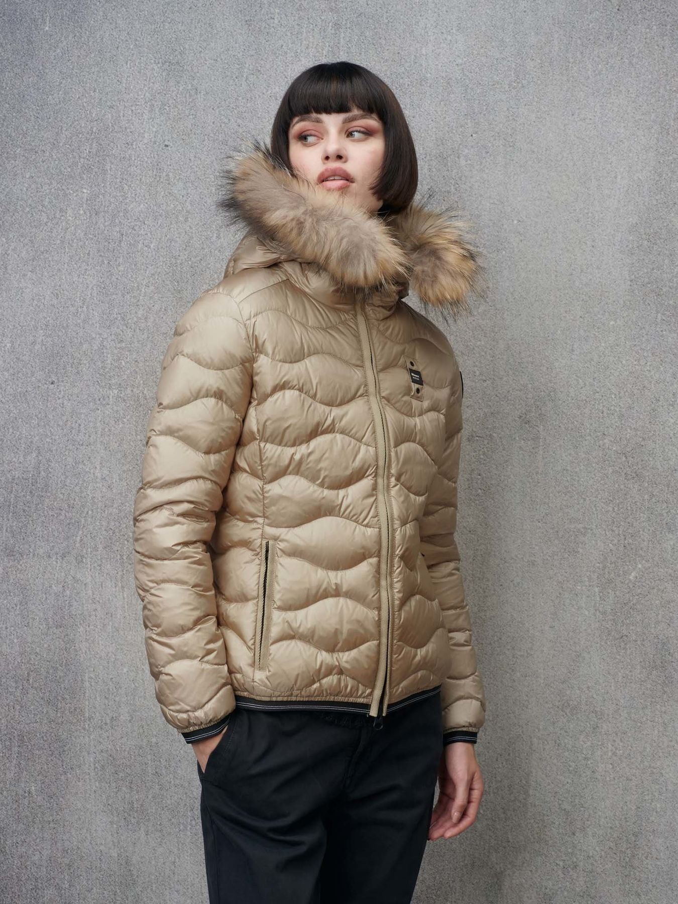 PIUMINO CON BORDO IN PELLICCIA ALDIE - BLAUER