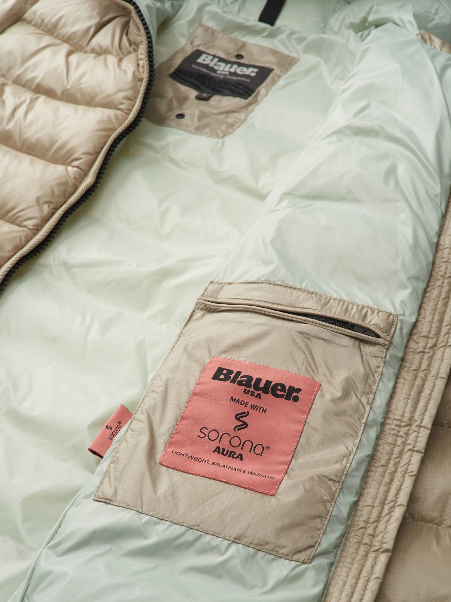 GIUBBETTO LUNGO MICRO RIP ADELAIDE - BLAUER